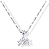 PAVOI 14K Gold Plated Dainty Zodiac Necklace with Charms - Adjustable Chain Gold Charm Zodiac Necklaces for Women - Small Astrology Removable Pendants - Cute Jewelry Gifts