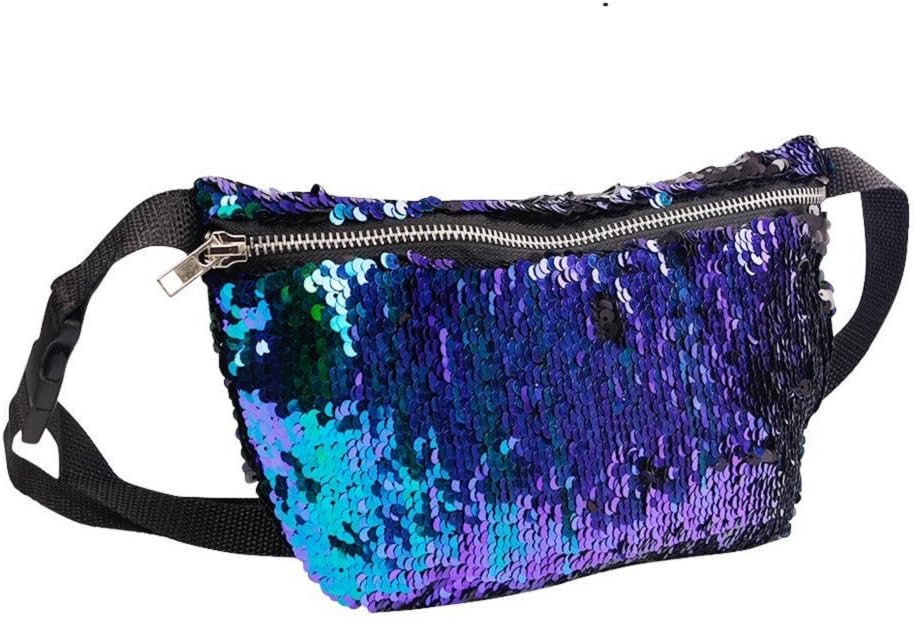 Mermaid Glitter Reversible Sequin Waist Bum Bag Pouch Hip Purse UK