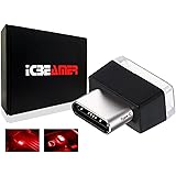 ICBEAMER Type C Adapters Atmosphere Light, [Color: Red] Universal Interface Plug-in Miniature Night Light LED USB Car Interio
