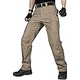 FREE SOLDIER Men's Water Resistant Pants Relaxed Fit Tactical Cargo Work Pants with Multi Pocket