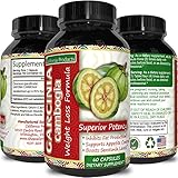 Natural 95% Pure Garcinia Cambogia Extract HCA - Energy Weight Loss Supplement - Burn & Block fat Appetite Suppressant - Best Extra Strength Diet Skinny Pills for Women & Men by California Products