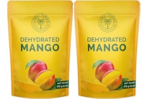 LAMAI FARMS Premium Dried Mango Slices. Soft, Juicy, Sweet, and Delicious. Rich in Vitamins A & C, Antioxidants, and Fiber for a Healthy Lifestyle. Ideal for Healthy Snacking, Smoothies, and Culinary Creations - Resealable Pouch for Long-Lasting Freshness. Healthy Snack. (Pack of 2 (340g/12oz))