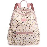 Tanweibago Mini Nylon Women Backpacks,11L Small Ladies backpacks Casual Lightweight Women Shopping Travel Daypack (A-Dot Pink)