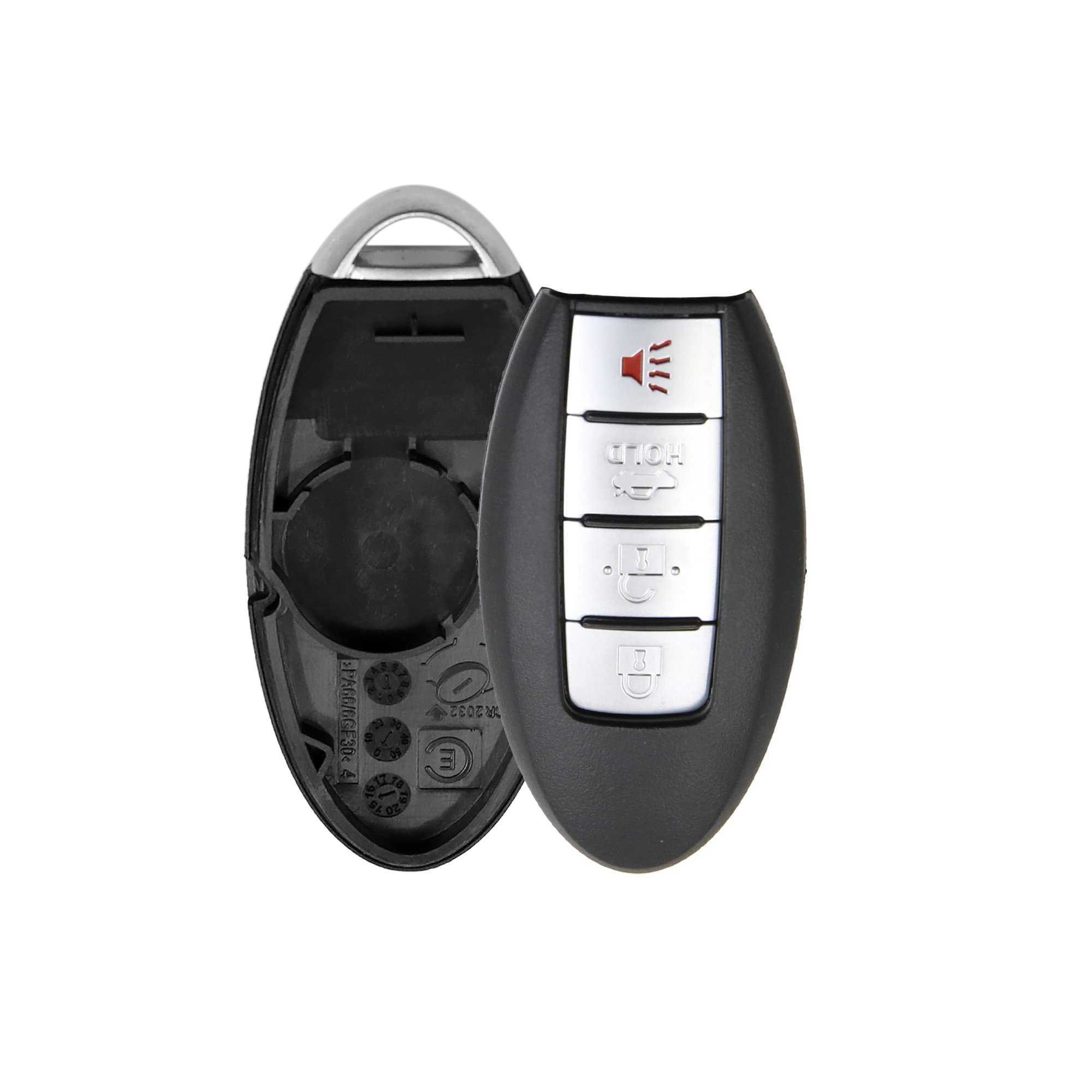 Photo 1 of uxcell 4 Buttons Uncut Insert Key Fob Remote Control Case Shell Replacement KR55WK48903 for Nissan Altima 2007-2012 Maxima 2010-2012