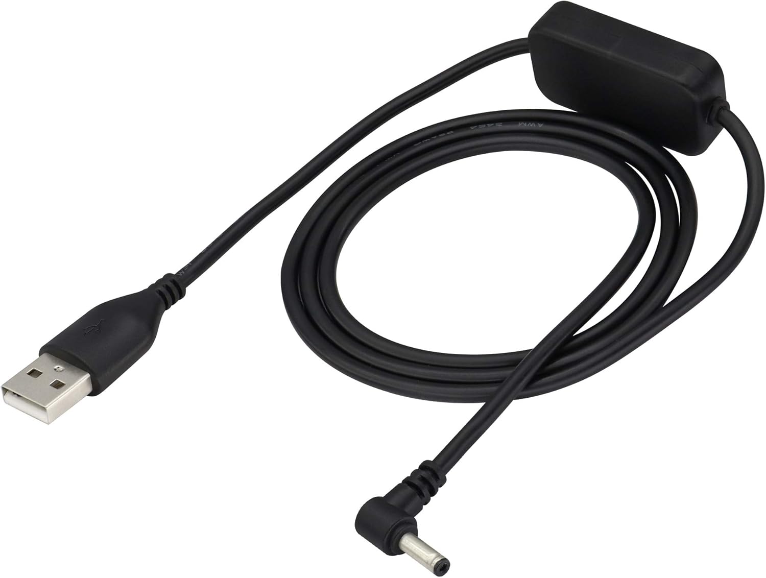 zdyCGTime usb 2.0 male to 90° dc 3.5 * 1.35mm male 5v elbow boost line,USB to Type H Barrel Cable,usb 12v cable,Suitable for desk lamps,other small electronic devices.(1m/1Pack)