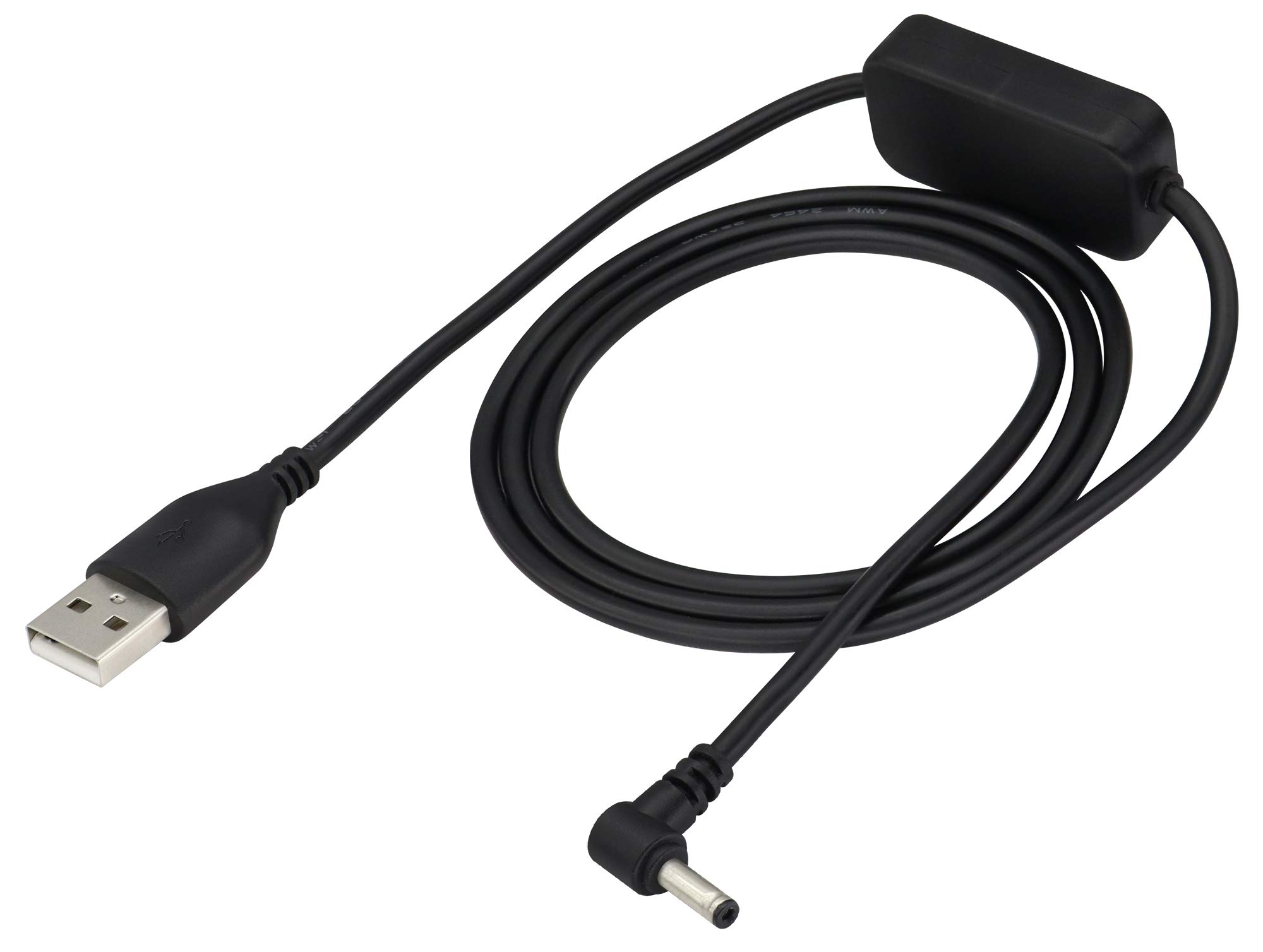 zdyCGTime usb 2.0 male to 90° dc 3.5 * 1.35mm male 5v elbow boost line,USB to Type H Barrel Cable,usb 12v cable,Suitable for desk lamps,other small electronic devices.(1m/1Pack)