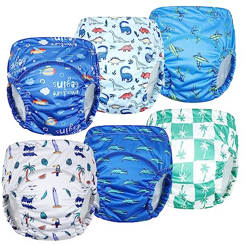 MooMoo Baby Plastic Training Underwear Leakproof Rubber Pants for Potty Training for Boys and Girls