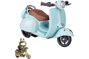 NUJOLI Scooter for Labubu with Light and Music, Have A Seat for Labubu Accessories, Mini Electric Doll Scooter Interactive Decor Desktop Ornaments for Labubu Collectors