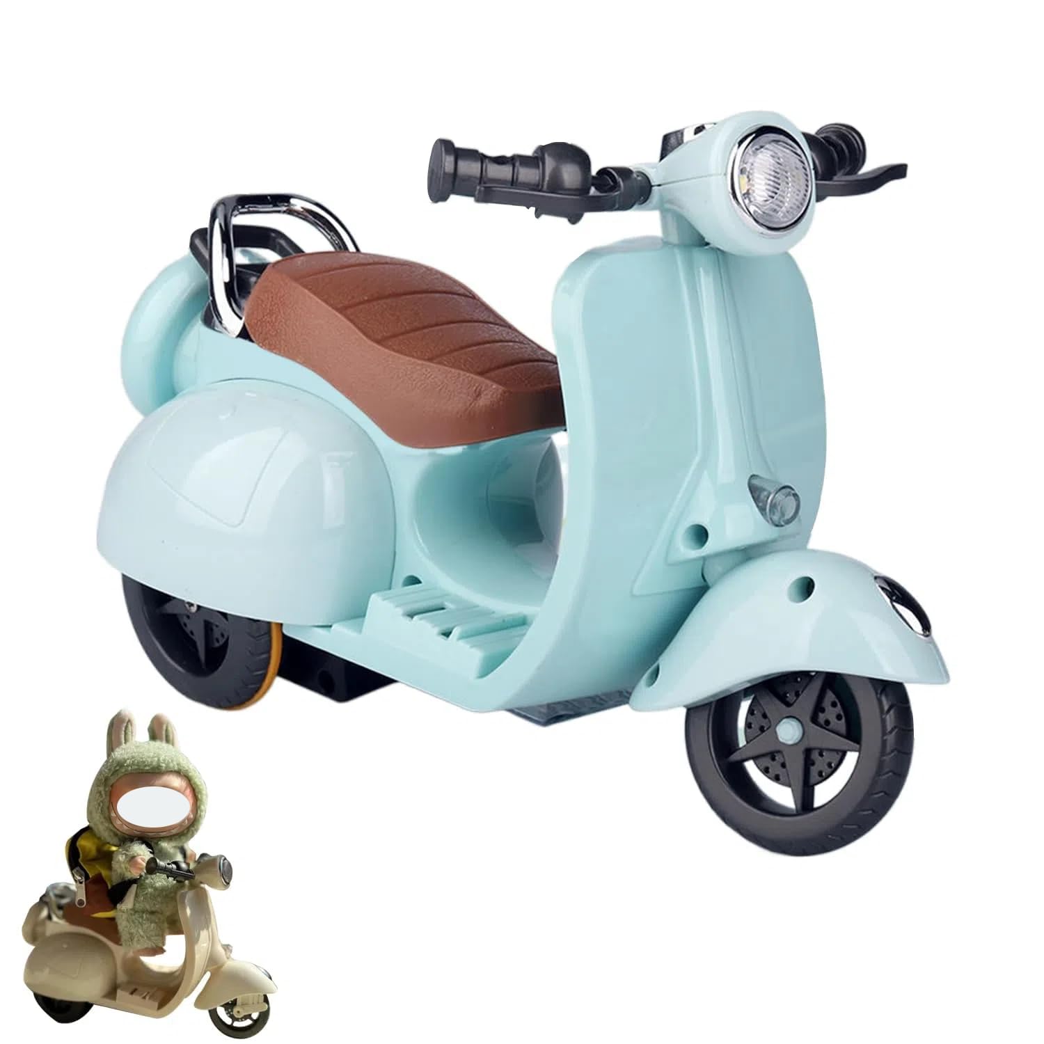 Photo 1 of NUJOLI Scooter for Labubu with Light and Music, Have A Seat for Labubu Accessories, Mini Electric Doll Scooter Interactive Decor Desktop Ornaments for Labubu Collectors