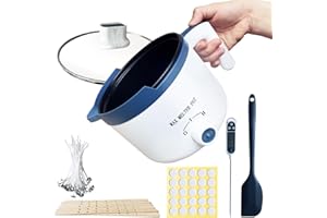 Ksedcon Wax Melter for Candle Making with Pouring Spout, Electric Wax Melting Pot Kit Included Wicks, Wick Stickers, Centerin