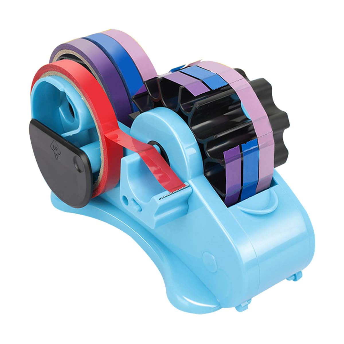 POFET Heat Tape Dispenser Multiple Roll Cut Heat Tape Dispenser Splittable Fixed Length 35/46mm Semi-Automatic Tape Dispenser with Compartment Slots