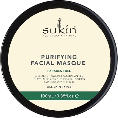 Sukin Purifying Facial Masque 100ml Kaolin Clay Aloe Vera Rosehip Jojoba