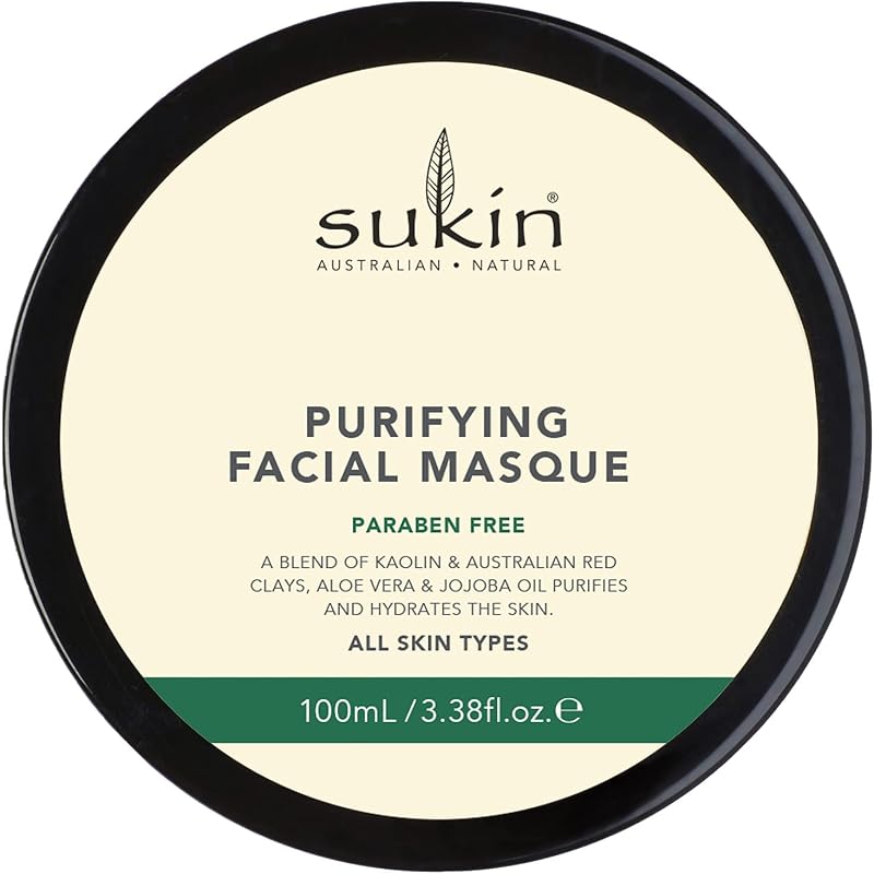 Sukin Purifying Facial Masque 100ml Kaolin Clay Aloe Vera Rosehip Jojoba
