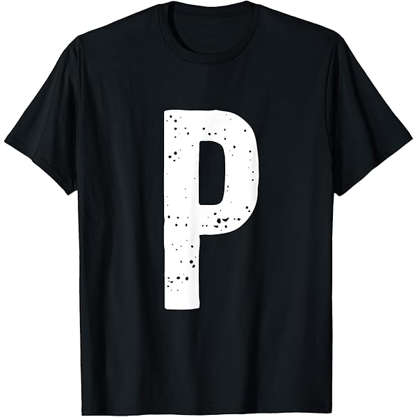 Amazon.com: Big letter P T-Shirt : Clothing, Shoes & Jewelry
