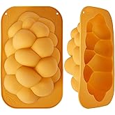 The Dreidel Company Silicone Challah Braid Bread Mold Bakeware, Perfect Kosher Challah Braided Baking Mold Pan, No Shaping Re