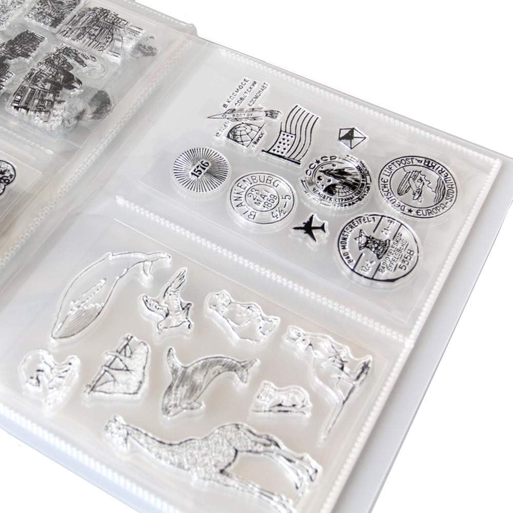 Clear Stamps & Dies Storage Box Pockets Album Folders can Hold Up 40pcs