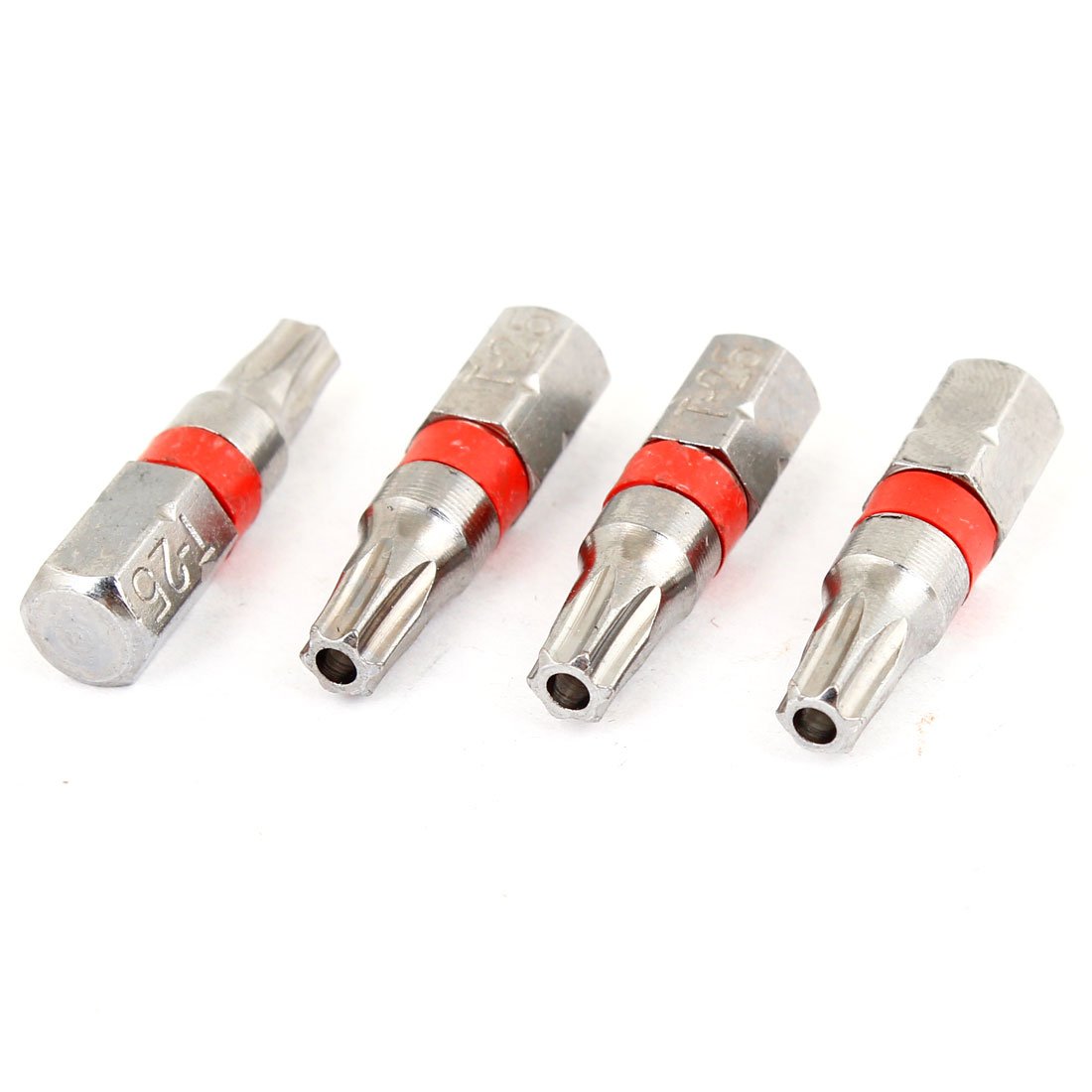 sourcingmap 4 Pcs 4.4mm Magnetic Torx T25 Screw Driver Screwdriver Bit