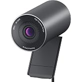 Dell 4K UHD Webcam WB7022, Sony Sensor, Teams Certified | f2.7 Aperture, 90&deg; Field of View, 5X Digital Zoom, Auto Framing, Zoom Certified, Dell Peripheral Manager, Anodized Aluminum