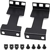 Evecad 1U Server Rack Depth Extender, 3.94&rdquo;(100mm) Extending Depth, Network Rack Extender, Recessed Rack Adapter Kit for 1U Rack, 2 Packs, Black