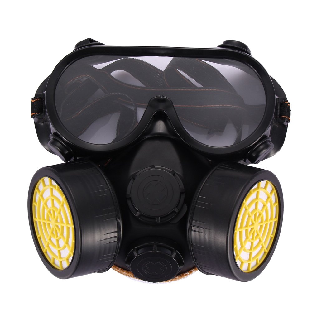 Anti-Dust Spray Paint Industrial Chemical Gas Respirator Mask Glasses Goggles Set