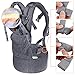 Lictin Baby Carrier for Newborn - Baby Carriers Front and Back, Breathable Adjustable Ergonomic Baby Backpack Carrier for Infant up to 33 lbs/ 15 kg, Gray