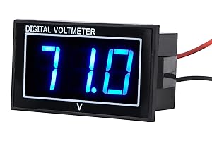 SUPNOVA Waterproof Voltmeter 12V 24V 36V 48V 60V 72V 96V,LED Digital Display Battery Voltage Tester DC5-130V Apply to Golf Cart,Car, Motorcycle，Boats Battery Voltage Monitor