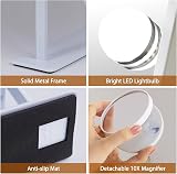 FENCHILIN Hollywood Makeup Mirror with 9 LED Bulbs & 10X Magnifier view 4
