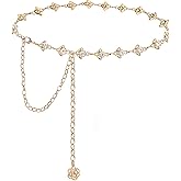 Glamorstar Chain Belt for Women Rhinestone Crystal Waist Belts for Dress Gift