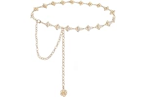 Glamorstar Chain Belt for Women Rhinestone Crystal Waist Belts for Dress Gift