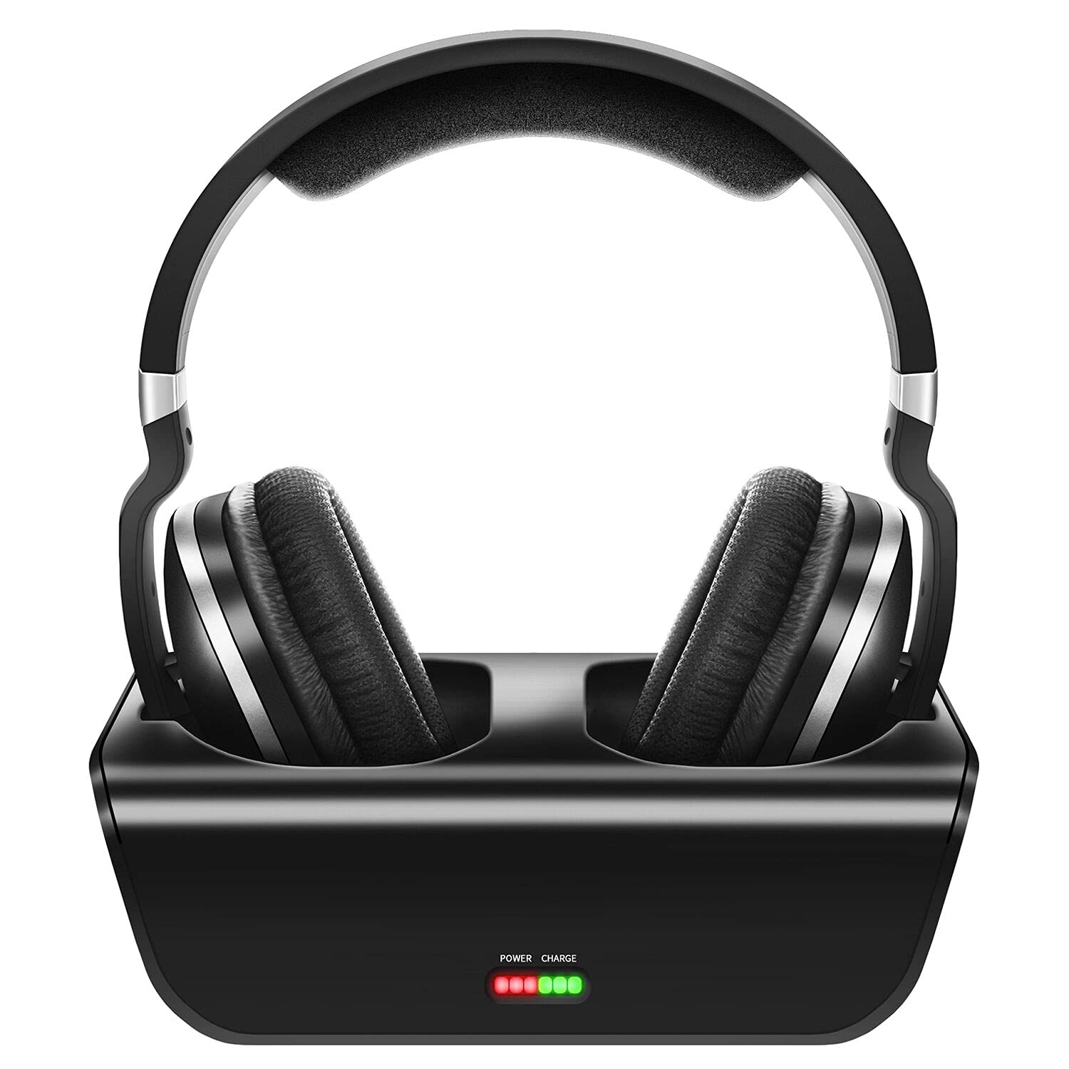 Holdsound Wireless Headphones for TV Listening, 2.4GHz Digital Over-Ear Stereo Wireless TV Headphones, 20Hours Charging Dock Rechargeable, No Audio Delay, Higher Volume, 30M Distance