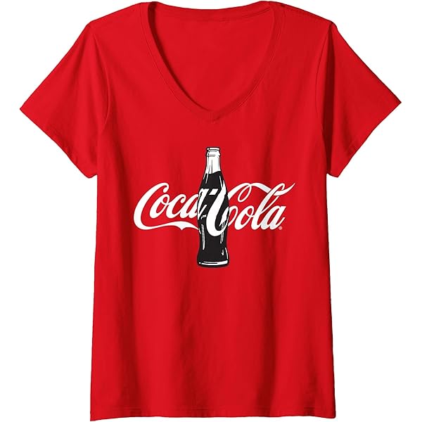 Amazon.com: Womens Coca-Cola - Vintage Coke V-Neck T-Shirt