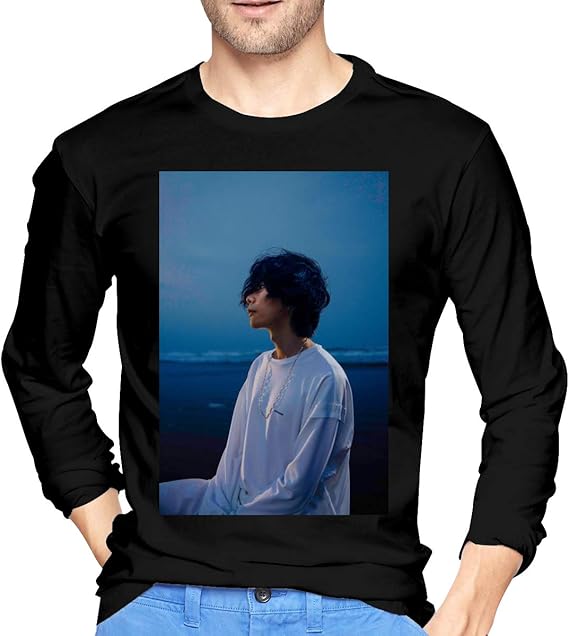 Amazon Co Jp 米津玄師 Kagawashin Tシャツ メンズ 長袖 綿 無地 軽い 柔らかい シルエット おしゃれ ファッション 人気 快適 薄手 春秋 服 ファッション小物