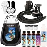 Complete Belloccio Turbo Tan Premium (Model T75) Professional Sunless HVLP Turbine Spray Tanning System; Pint Simple Tan 12% DHA Dark Solution
