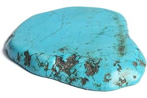 GEMHUB Genuine Rough Blue Turquoise Slab 216.50 Ct Natural Uncut Rough Certified Raw Rare Turquoise Crystal Stone