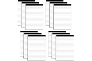 MuiAng 12 Pack Note Pads Refills 4 x 6 Inch Memo Pads Writing Pads, White Small Notepads Scratch Pads Mini Notepad with 30 Sheets Lined Paper in Each Pad