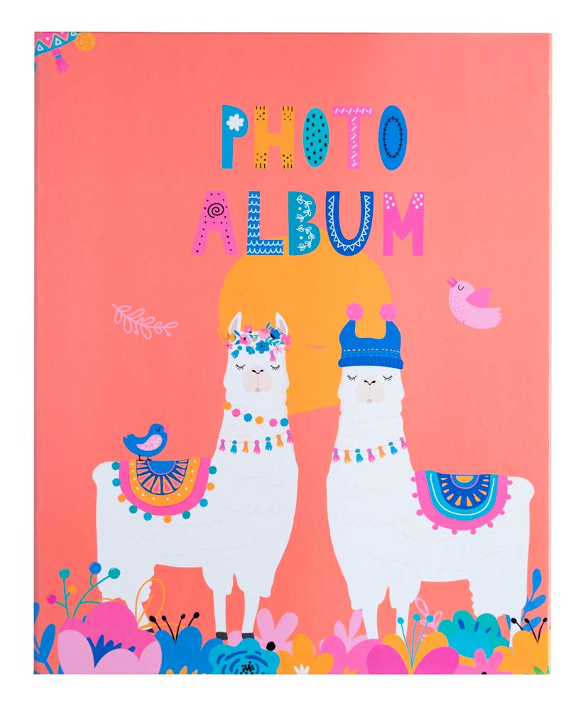 Grupo Erik Large Photo Album - Llama | Slip In Photo Albums 200 Pockets, 13x20 cm, Memory Book | Family Gifts Under 15 Pounds, Llama Gifts For Women & For Men