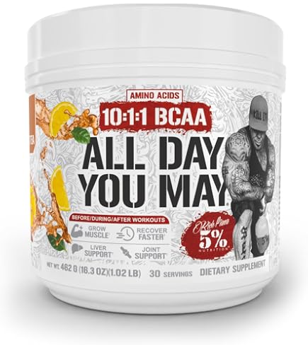 Amazon.com: 5% Nutrition Rich Piana AllDayYouMay BCAA Powder