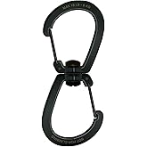 Sun Company HikeHitch 360 - Rotating Double Carabiner | Dual Clip with Smooth 360 Degree Swivel for Hiking, Camping, Backpacking, or Dog Walking