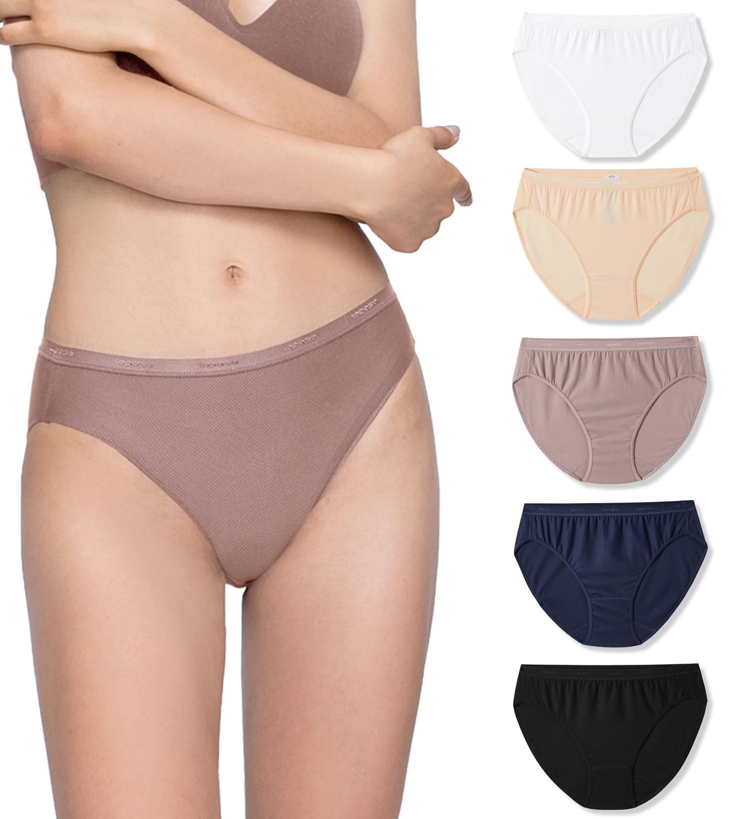 LAPASA Men's Travel Underwear Boxer Briefs, 3 Pack, Quick Dry...