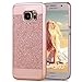 S6 Case, Galaxy S6 Case, Imikoko™ Fashion Luxury Hard Glitter Hybrid Sparkle Slim Protective Rubber Bumper Case Crystal Rhinestone Gold Beauty Case Cover For Samsung Galaxy S6 (Rose Gold)