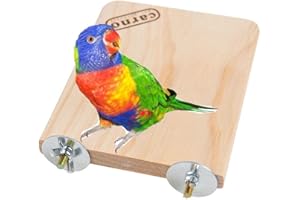 Hypeety Wooden Platform Pet Dwarf Hamster Gerbil Rat Small Animal Sport Exercise Toy Pet Parrot Bird Cage Perches Square Toy (M)