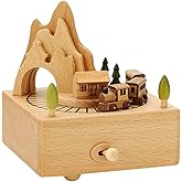 ROSIKING Classical Music Box Revolve Musical Boxes Christmas Birthday Valentine's Day Gifts for Lover, Boyfriend, Girlfriend, Husband, Wife Plays Here Comes The Sun