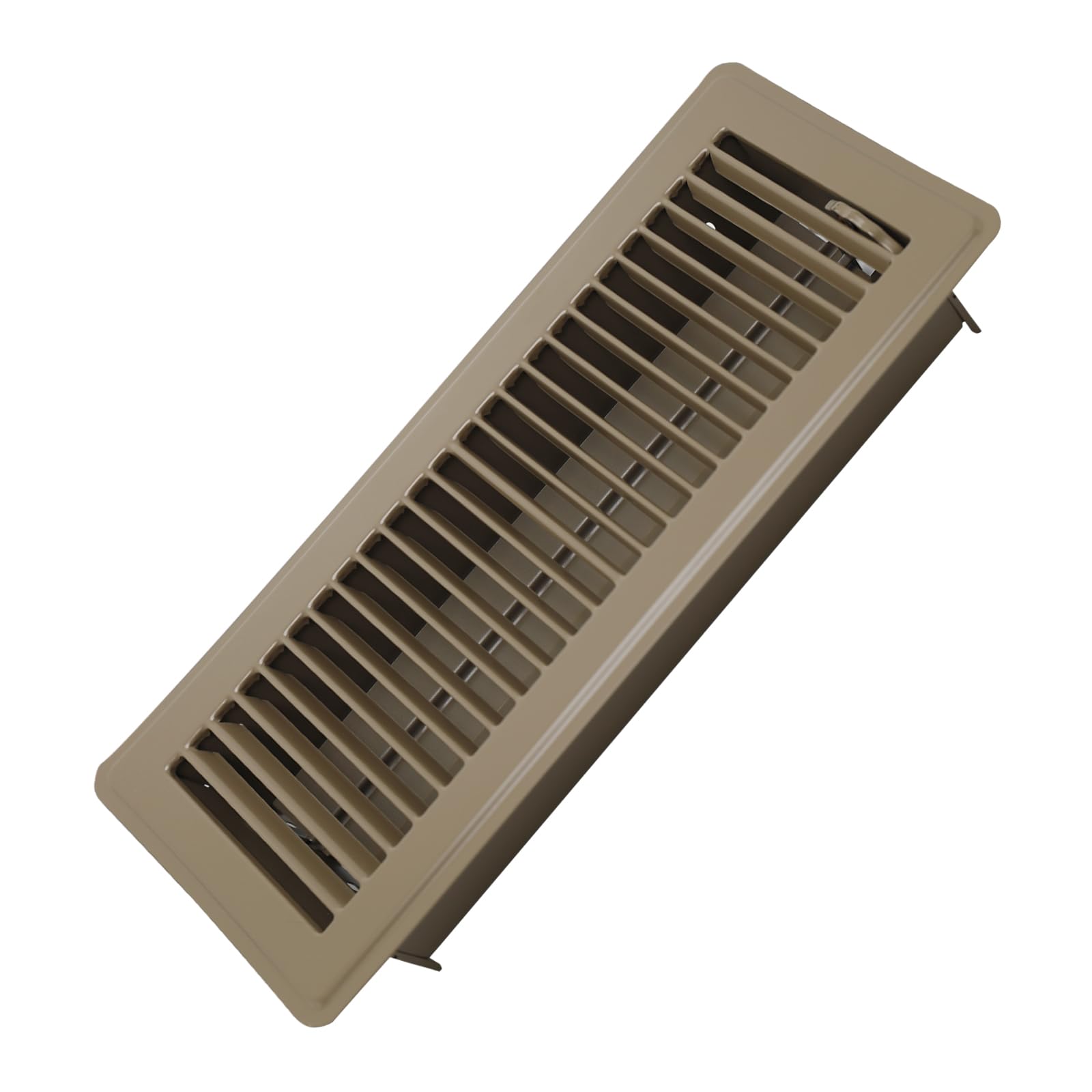 Photo 1 of Howeall 4" x 12" Floor Register - Heavy Duty Steel Walkable Floor Vents - Easy Adjust Air Supply Lever - Vent Covers for Home (Brown)
