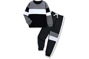 MKSODOPY mkodopy Boys Clothes Hoodie Sweatsuits Tops and Pants Boys Fall Winter Outfits Boy Clothing Set