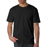 Bayside USA-Made SS Tee, Men's Classic Yellow Solid Crew Neck T-Shirt, S-5XL