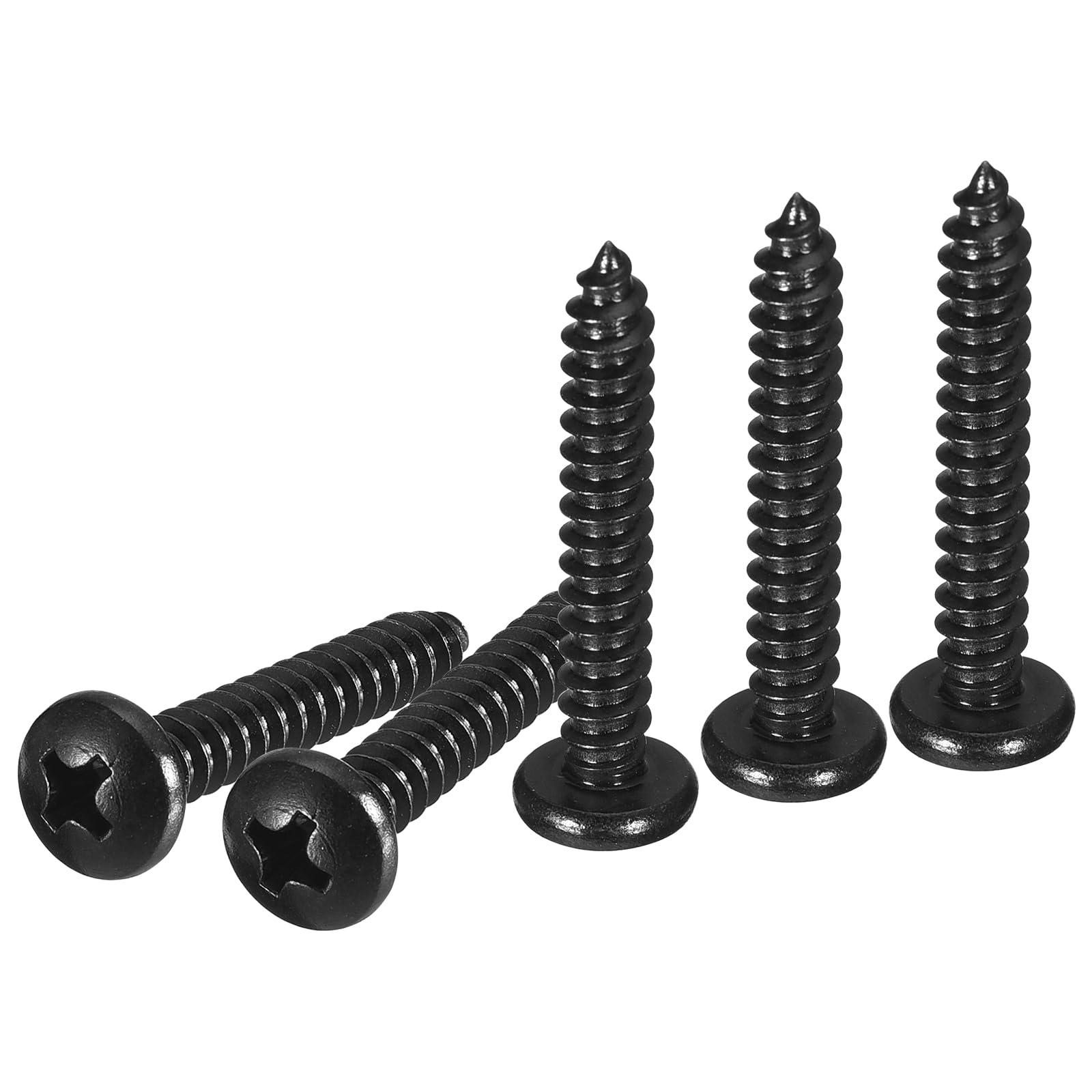 DTGN #10x1-1/4" Phillips Pan Head Self-tapping Screw - 50Pack - Black Oxide 304 Stainless Steel Sheet Metal Screws Wood Screws — image 1