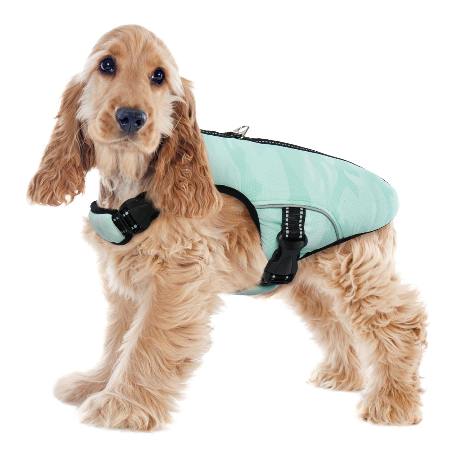 Cool Vest for Dogs, Adjustable Cool Jacket Breathable Mesh Ice Vest Cool with Adjustable Straps, Cooling Harness for Dogs, Cool Pet Well in the Heatwave(Green, L)