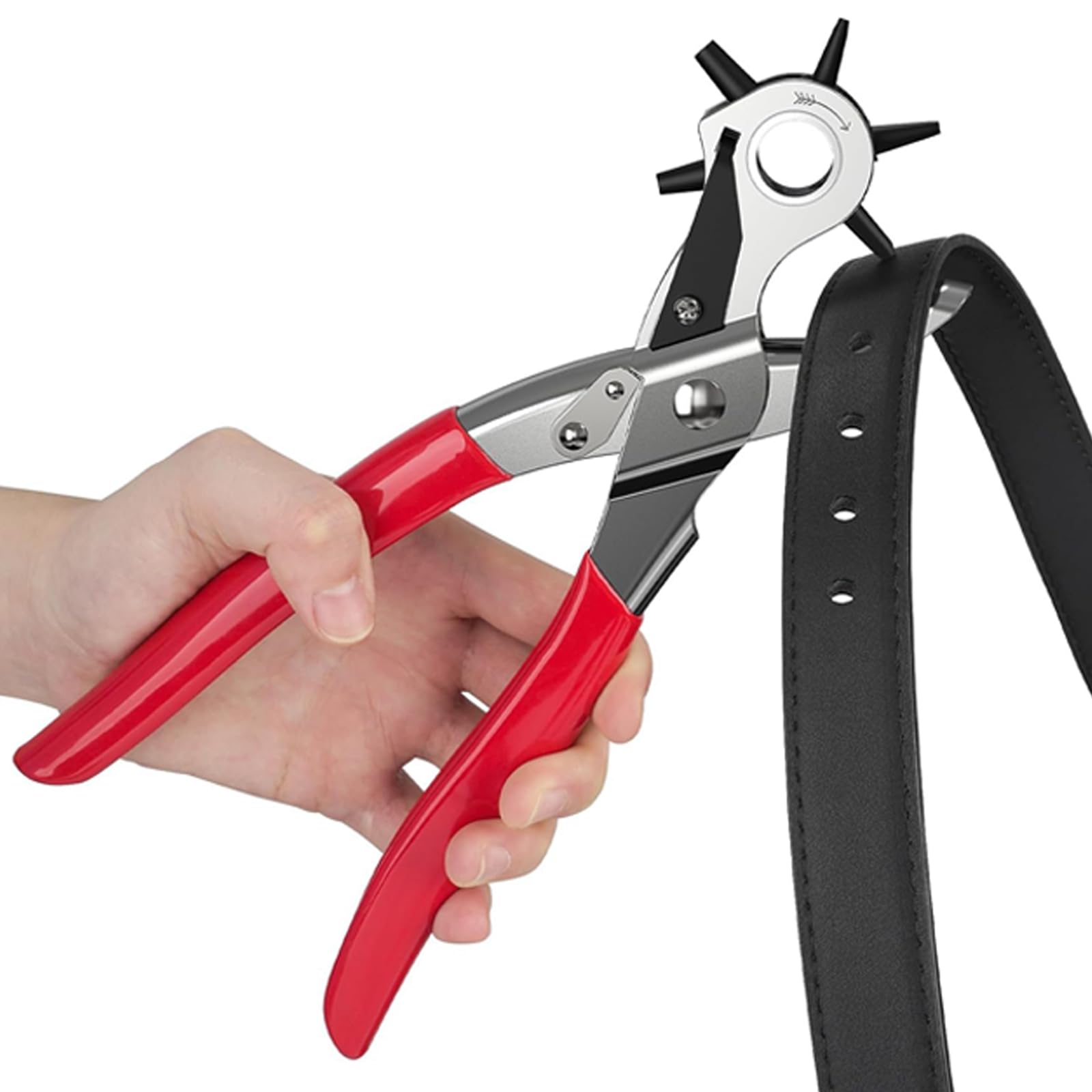 ZSRVAJ Belt Hole Puncher for Leather, Belt Hole Puncher, Leather Hole Punch, Leather Belt Hole Puncher Tool Multi Sized for Crafts Card Rubber Dog Collars Saddles DIY Home or Craft Projects