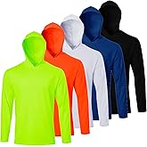 LeeHanTon Men UPF 50+ Sun Protection Hoodie Long Sleeve T Shirts Pack Quick Dry Shirt for Athletic Running Activewear Workout