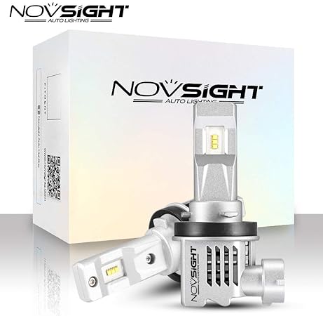 Amazon Novsighth8 H9 H11 H16 55w 100lm 無極性 国産車 Ledヘッドライト フォグランプ 切れのいいカット ライン 新車検対応 高品質ledチップ搭載 高輝度 6000k Dc9 32v 360 発光 2年保証 2個セット Ledバルブ 車 バイク